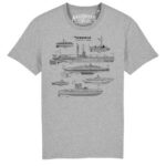 Aardvarks of Anarchy - T-shirt, submarines, grey melange