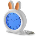 Alecto - Slaaptrainer-nachtlampje-wekker, bunny - Afbeelding 4