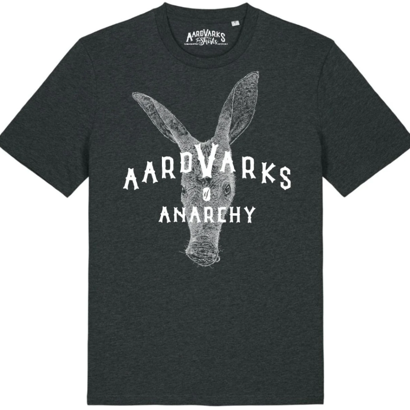 aoa-t-shirt-logo-charcoal-melange.png Aardvarks of Anarchy - T-shirt, logo Aardvarks, charcoal melange - Afbeelding 1