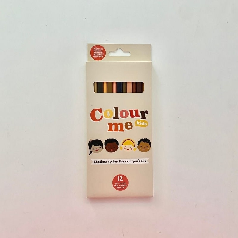 colour-me-kids-huidskleur-potloden.jpg Colour Me Kids - Skin colour pencils, 12 stuks - Afbeelding 1