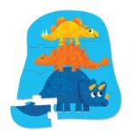 Crocodile Creek - Mini shaped box puzzle, Dino Friends, 12 stukken - Afbeelding 2