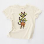 De Zoeneblom - T-shirt Pit and Puf jumping, Natural Raw (3-14j) - Afbeelding 2