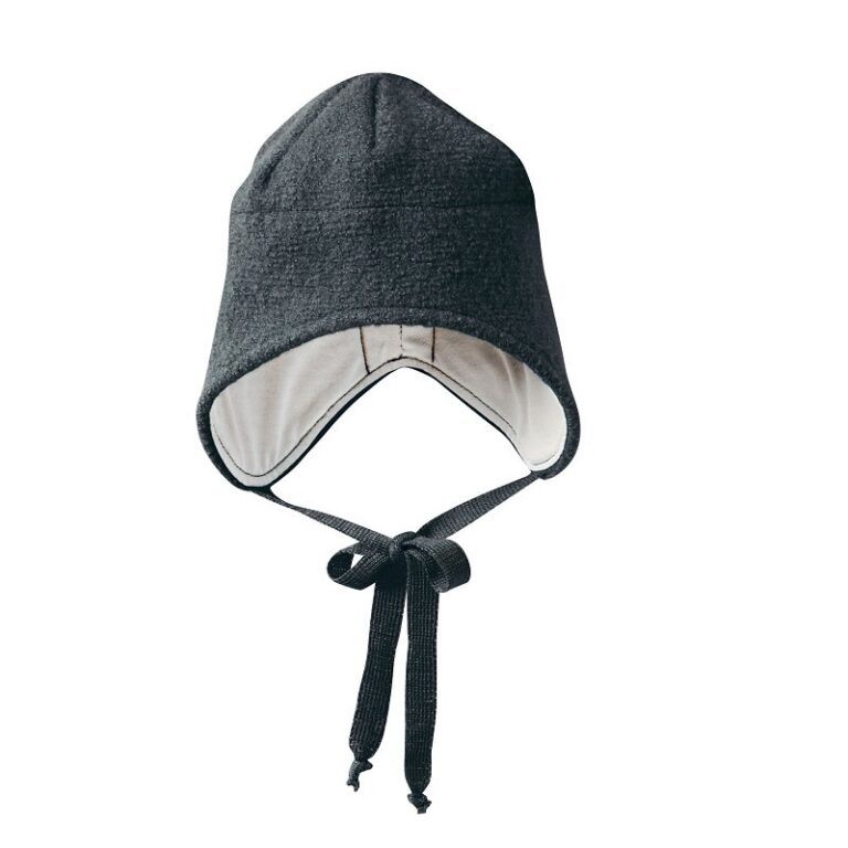 disana-boiled-wool-hat-anthracite.jpg Disana - Boiled wool hat, anthracite (0-2j) - Afbeelding 1