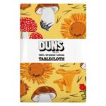 Duns Sweden - Tablecloth 220x140cm, Sunflowers and Mushrooms Sunshine Yellow