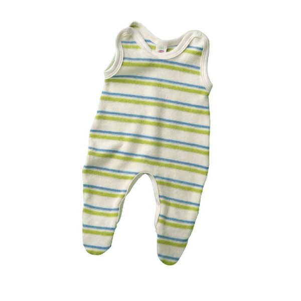 Engel - rompersuit, badstof, katoen, natuur/kiwi/aqua (0-2j)