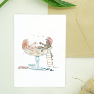 Eva Tack - Kaartje met envelop, Bubbels