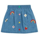 Frugi - Charley denim skirt, rainbow strawberry