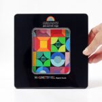 Grimm's - Magnet puzzle, Triangle - square - circle with glitter stones