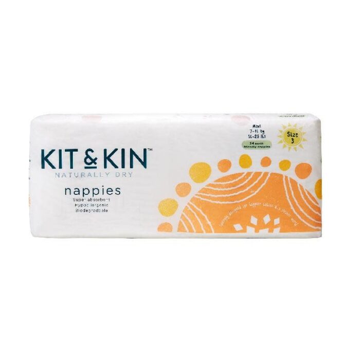 Kit Kin Nappy Kit & Kin - wegwerpluier, 34 stuks, maat 3, 7 - 11 kg