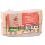La Droguerie écologique - Pinces à linge, 50 stuks