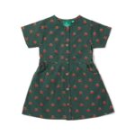 Little Green Radicals - Olive cherries button through ss dress (0-2j)