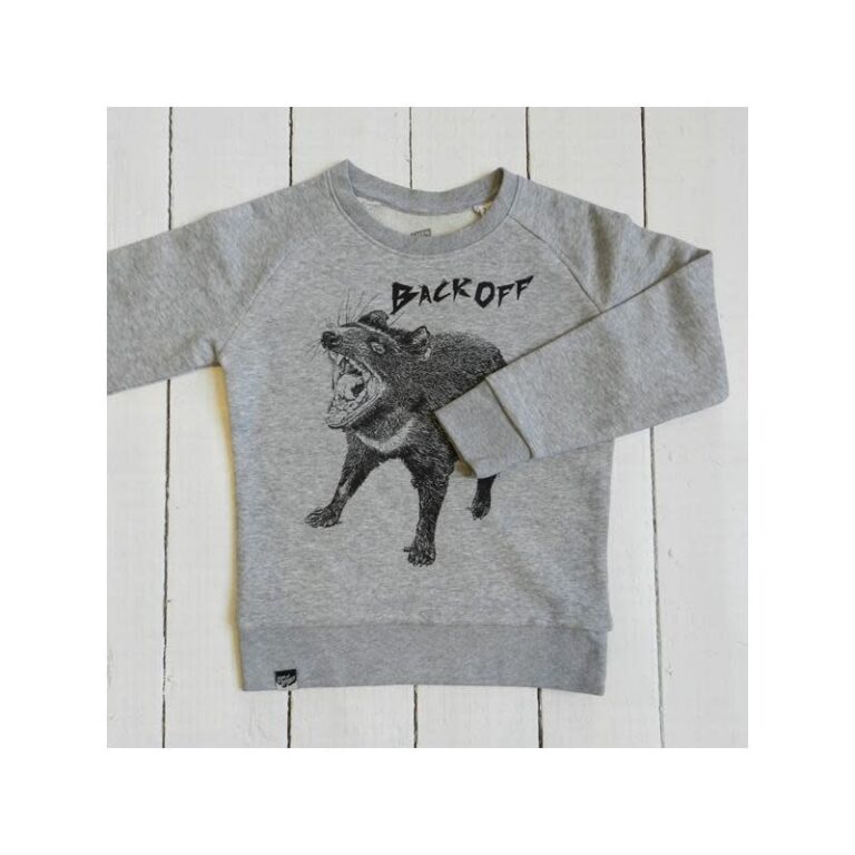 lion-of-leisure-sweater-grey-melange-tasmanian-dev.jpg Lion of Leisure - sweater, grey melange, tasmanian devil - Afbeelding 1