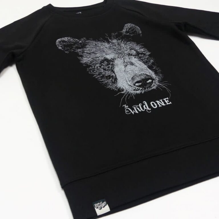 lionofleisure-sweater-bear-black.jpg Lion of Leisure - sweater, bear, black - Afbeelding 1