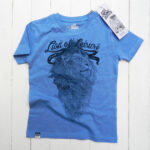 Lion of Leisure - T-shirt, blue melange, logo lion