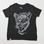 Lion of Leisure - T-shirt, logo lion, charcoal