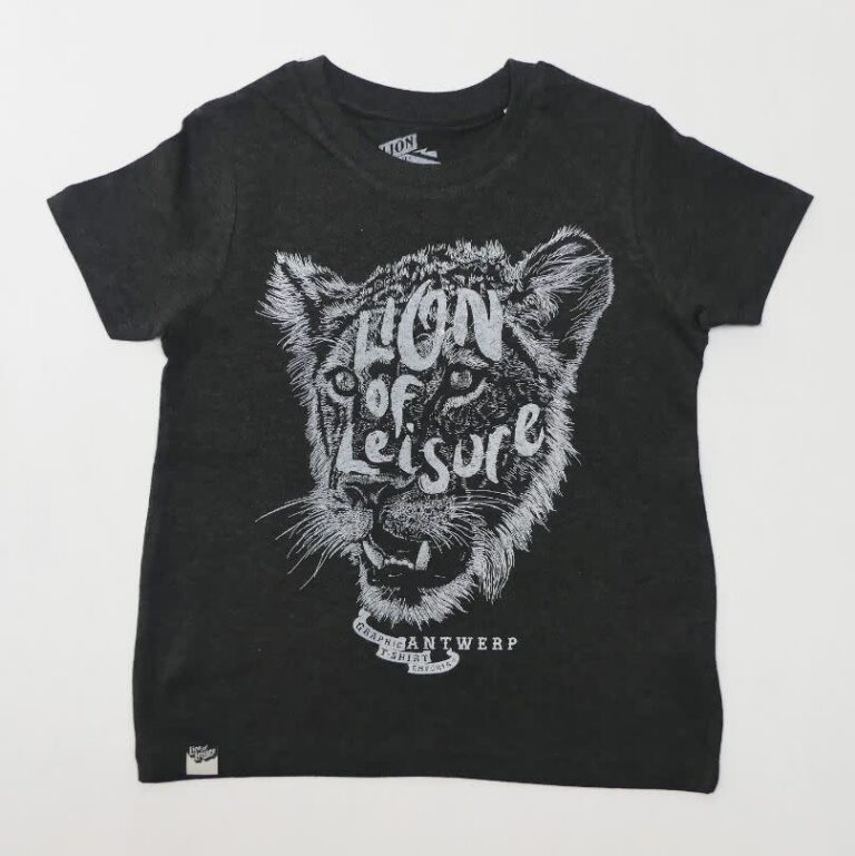 lionofleisure-t-shirt-lion-logo-charcoal.jpg Lion of Leisure - T-shirt, logo lion, charcoal - Afbeelding 1