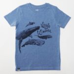 Lion of Leisure - T-shirt, whales, blue melange