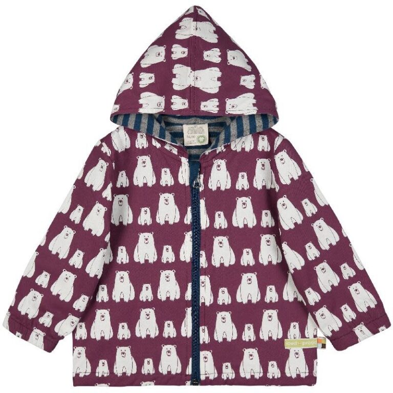 loudproud-outdoor-jacket-plum-ijsberen.jpg Loud+Proud - jas, plum, ijsberen - Afbeelding 1