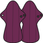 MaM - nacht- of kraamverband, Aubergine, 2 stuks