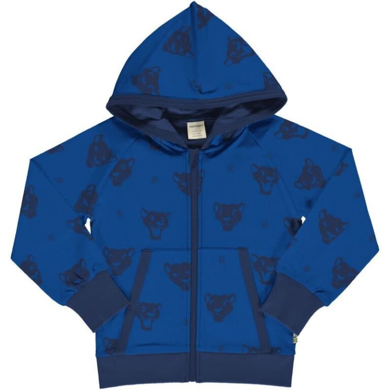 maxomorra-hoodie-zipper-lined-mono-panther.jpg Maxomorra - hoodie met rits, mono panther - Afbeelding 1