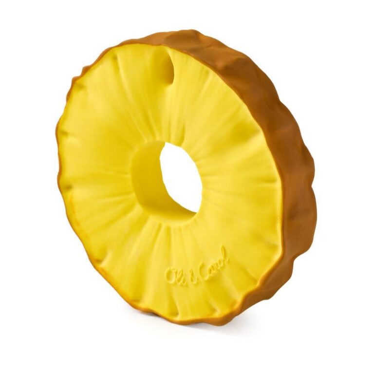 oli-carol-teether-bath-toy-ananas-the-pineapple2.jpg Oli & Carol - Natural rubber teether & bath toy, Ananas The Pineapple - Afbeelding 1