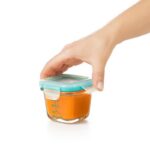Oxo tot - Diepvriesbakjes, teal, glas, 4x120ml - Afbeelding 3