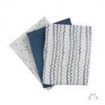 Popolini - Muslin organic cotton 70x70cm, 3-pack, Starry Sea - Afbeelding 2