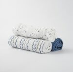 Popolini - Muslin organic cotton 70x70cm, 3-pack, Starry Sea - Afbeelding 3