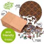 Wooden City - Wooden puzzle 150 stukken, Trendy owl - Afbeelding 3