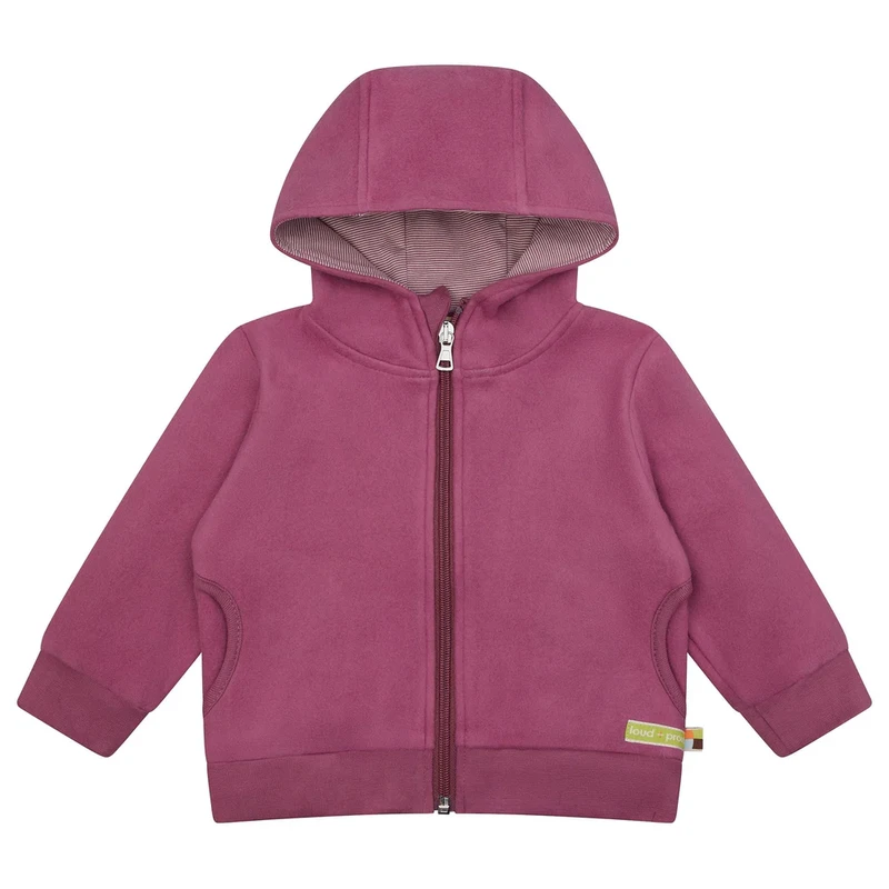 Loud+Proud - Hoodie met rits, katoenfleece, grape Loud+Proud - Hoodie met rits, katoenfleece, grape - Afbeelding 1