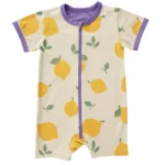 Maxomorra - rompersuit zipper, ss, lemon