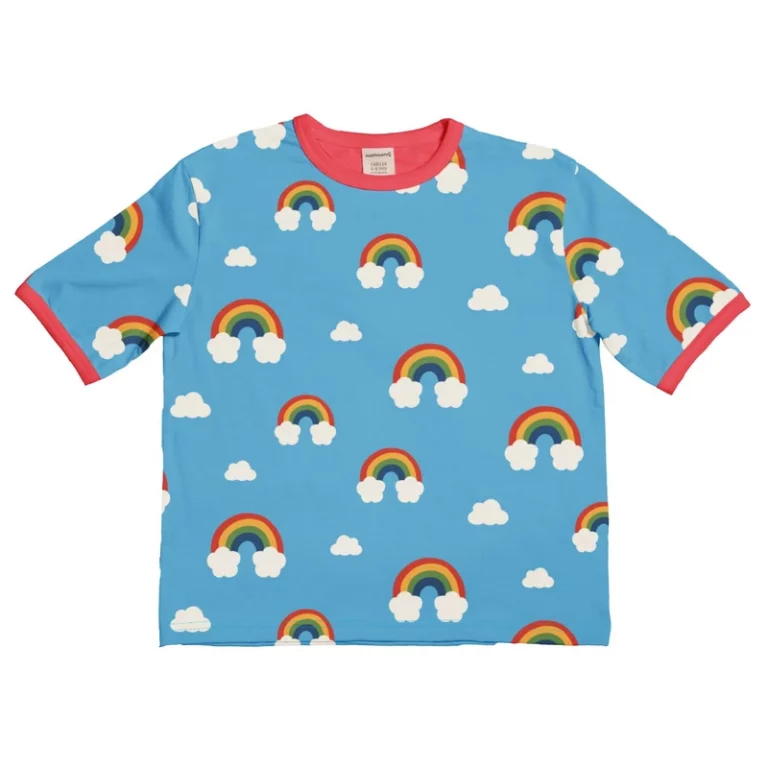 Top_SS_Oversized_RAINBOW Maxomorra - oversized T-shirt, rainbow - Afbeelding 1