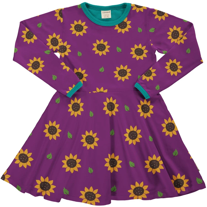 Maxomorra - circle dress, ls, sunflower Maxomorra - circle dress, ls, sunflower - Afbeelding 1