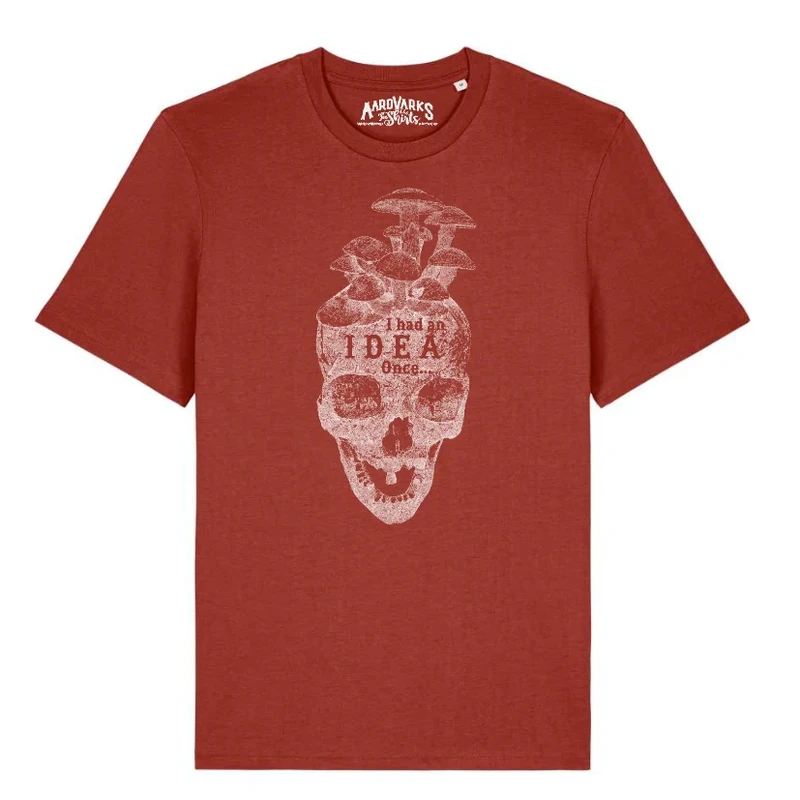 Aardvarks of Anarchy - T-shirt, earthy red, skull idea Aardvarks of Anarchy - T-shirt, earthy red, skull idea - Afbeelding 1