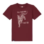Lion of Leisure - T-shirt, burgundy, cat