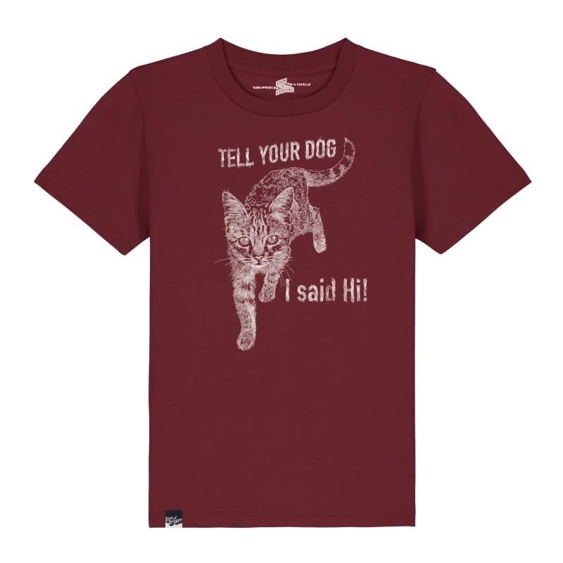 Lion of Leisure - T-shirt, burgundy, cat Lion of Leisure - T-shirt, burgundy, cat - Afbeelding 1
