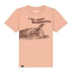 Lion of Leisure - T-shirt, peach, donkey